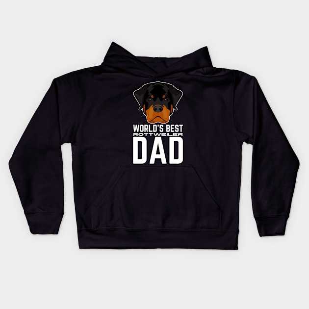 World's Best Rottweiler Dad Kids Hoodie by Outfit Clothing